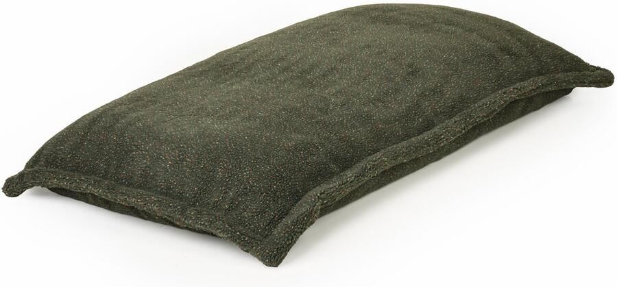 Drop & Sit zitzak zitkussen sfeervolle fijne teddy gespikkeld donkergroen 100 X 150 cm extra comfortabel en zacht