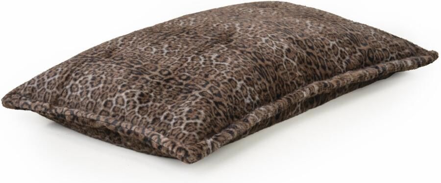 Drop & Sit zitzak zitkussen stijlvolle bontlook (faux) panter donkerbruin 100x 150 heerlijk zacht
