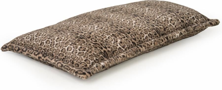 Drop & Sit zitzak zitkussen stijlvolle bontlook (faux) panterprint lichtbruin 100x 150 heerlijk zacht