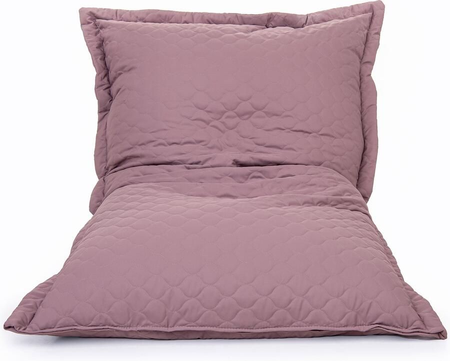 Drop & Sit zitzak zitkussen tijdloos gewatteerd nylon roze 100 X 150 cm