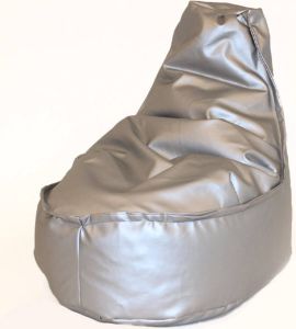Drop & Sit Leatherlook Stoel Noa Junior – Zilver – 85 x 100 cm