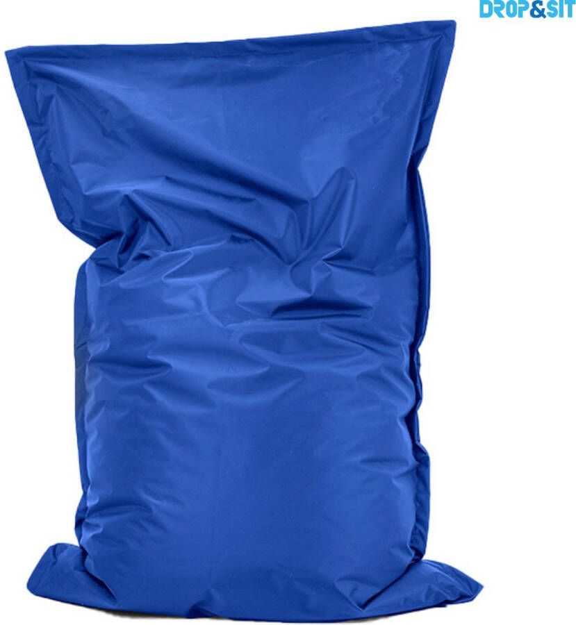 Drop & Sit Zitzak Blauw – Nylon Zitzak Kind – 100 x 150 cm – Beanbag Binnen & Buiten – Zitzak Volwassenen met Vulling - Foto 1