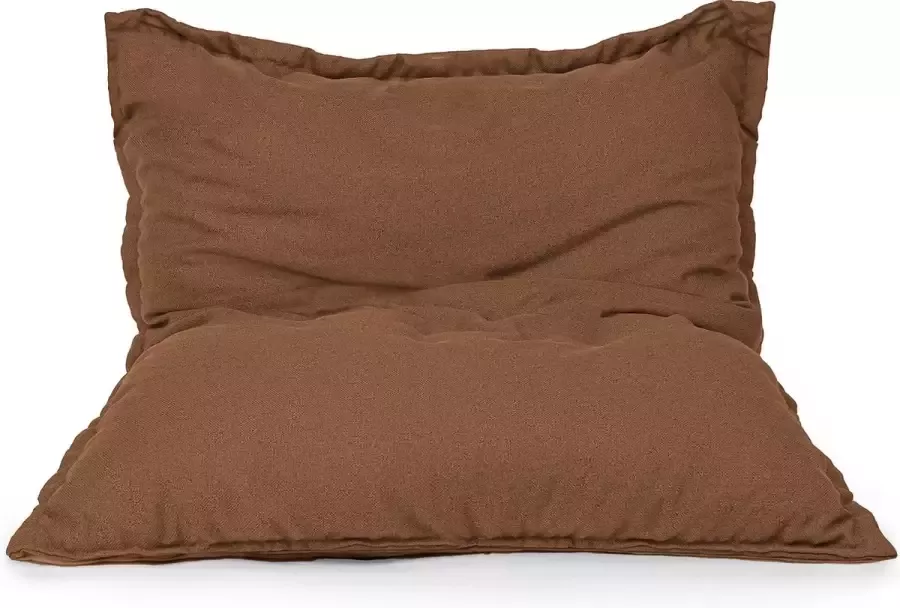 Drop & Sit Zitzak Duurzaam en van 100% Gerecyclede Petflessen Bruin Waterafstotend 130x150cm Voor Binnen en Buiten