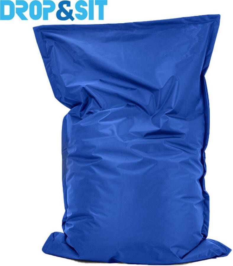 Drop & Sit Zitzak Blauw – Nylon Zitzak Kind – 100 x 150 cm – Beanbag Binnen & Buiten – Zitzak Volwassenen met Vulling - Foto 2