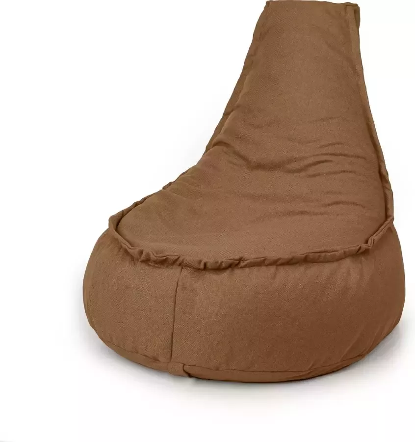 Drop & Sit Zitzak Stoel Duurzaam en van 100% Gerecyclede Petflessen Bruin Waterafstotend 320 Liter Voor Binnen en Buiten