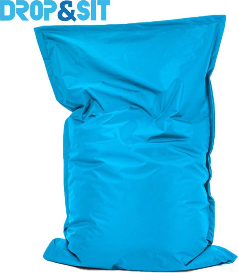 Drop & Sit Zitzak Turquoise 100x150 cm Voor binnen en buiten