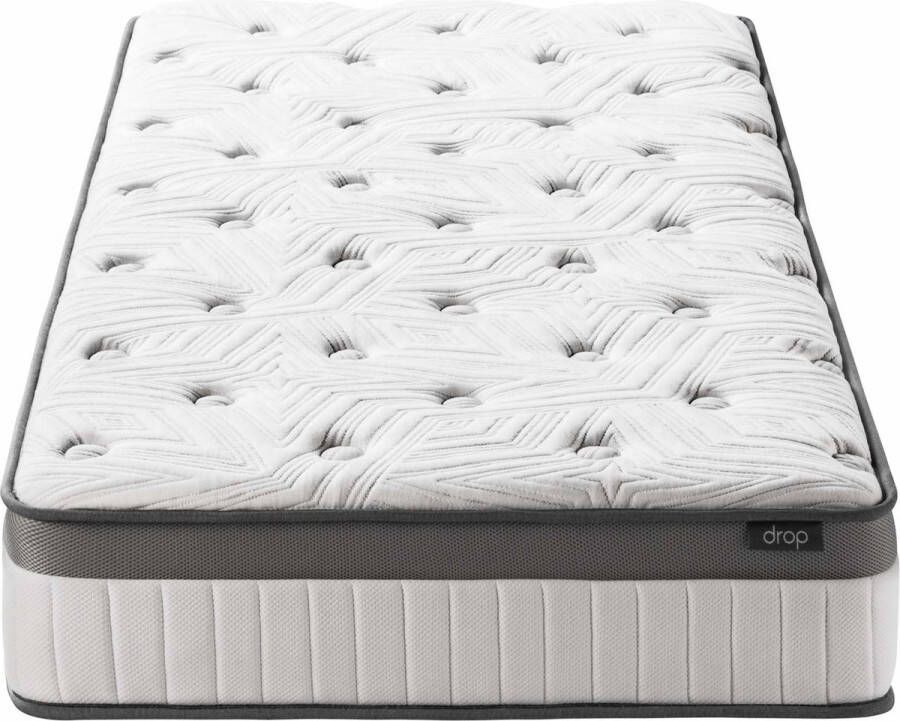 Drop Matras Veluna Hardheid : Medium pocketveren matras met een toplaag van 2.5 cm HR schuim