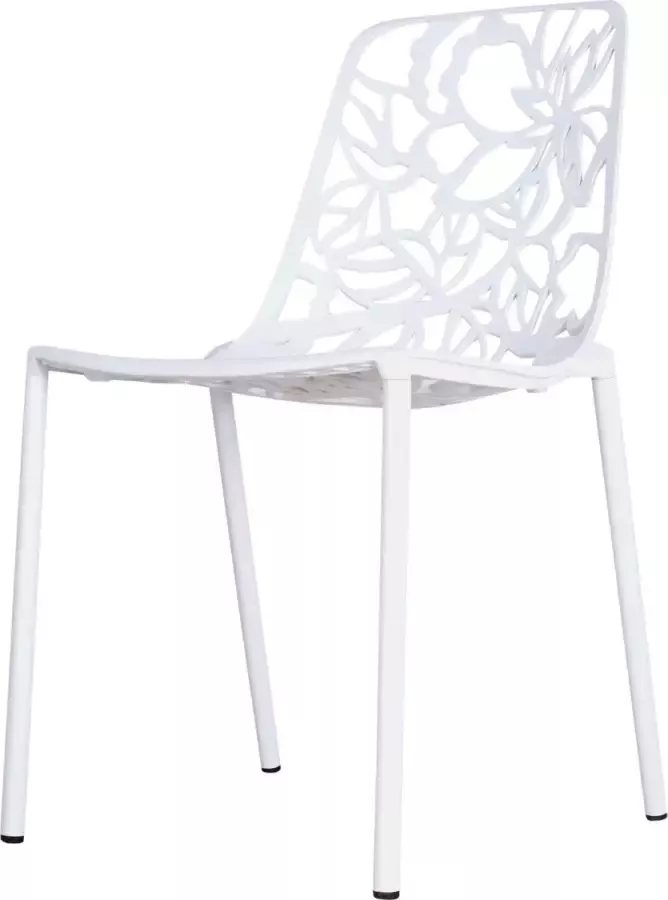 DS4U Cast Magnolia eetkamerstoel stoel industrieel design modern aluminium wit zonder armleuning