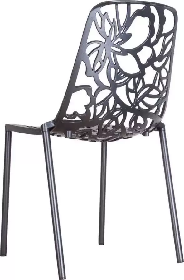 DS4U Cast Magnolia eetkamerstoel stoel industrieel design modern aluminium zwart zonder armleuning