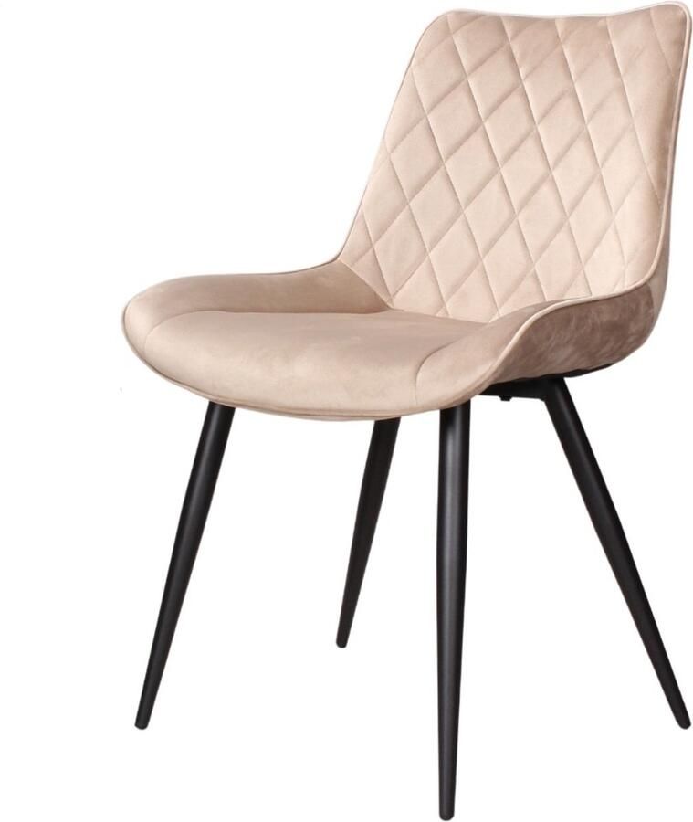 DS4U Benito 3.0 eetkamerstoel velours champagne