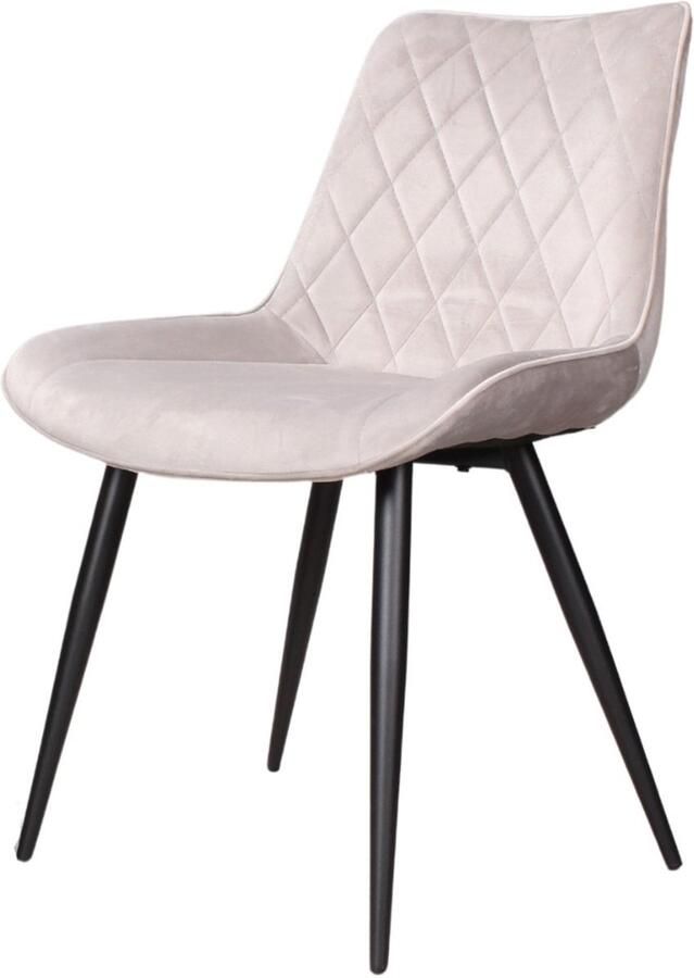 DS4U Benito 3.0 eetkamerstoel velours grijs