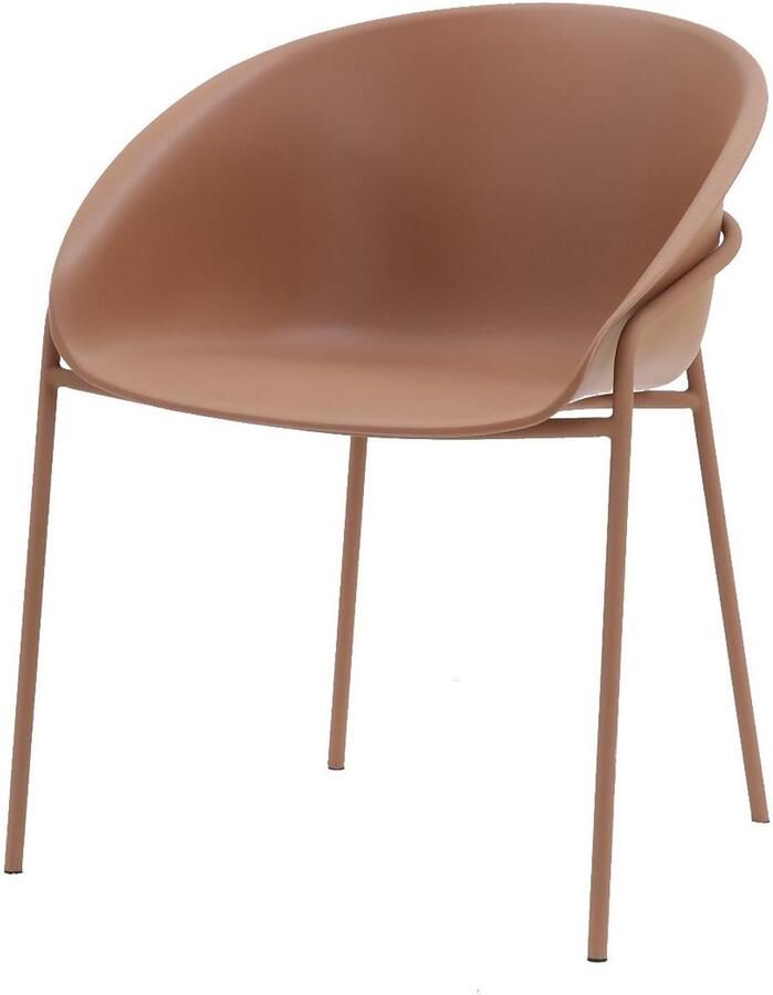 DS4U Ella kunststof eetkamerstoel terracotta