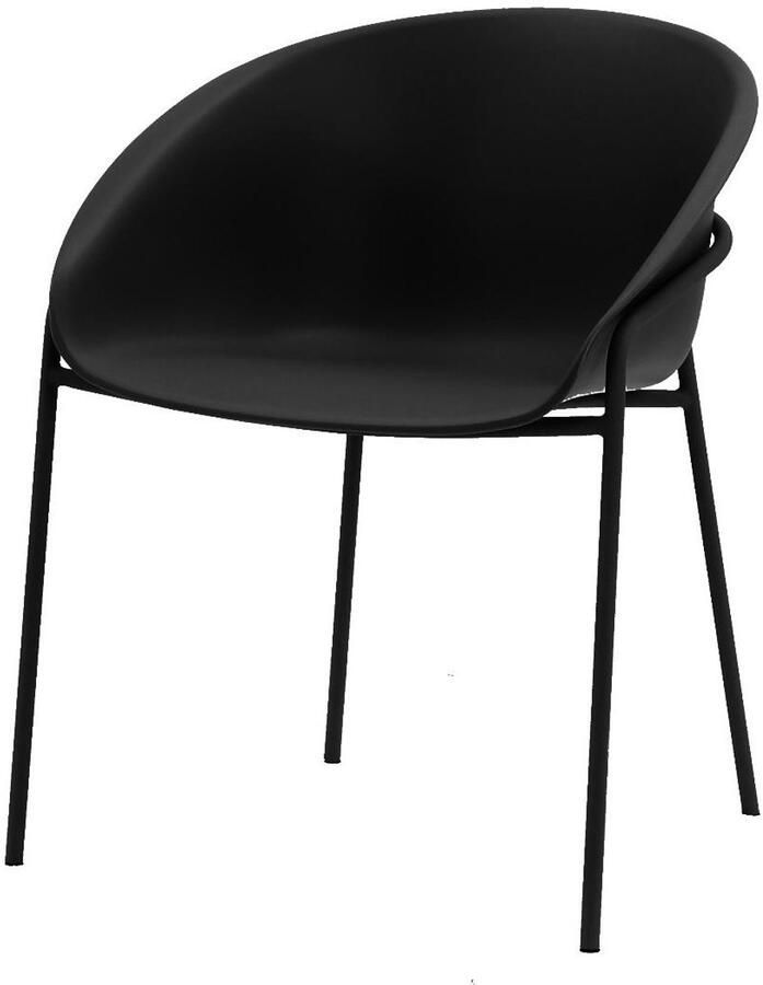 DS4U Ella kunststof eetkamerstoel zwart