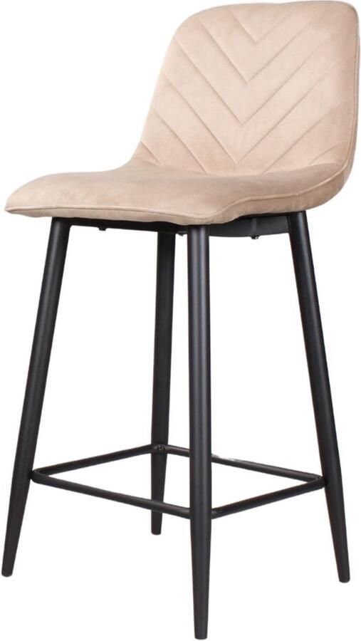 DS4U Gaby barkruk velvet 65 cm 2.0 champagne