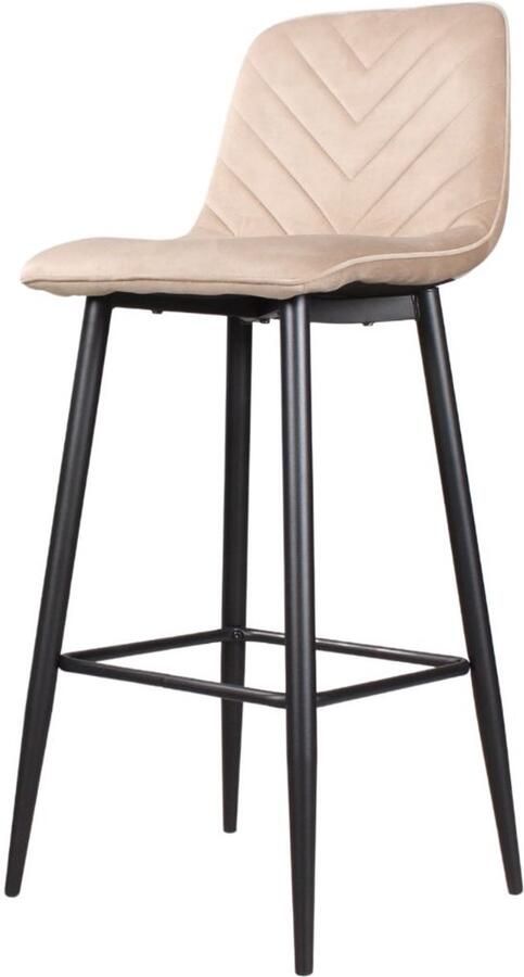 DS4U Gaby barkruk velvet 75 cm 2.0 champagne