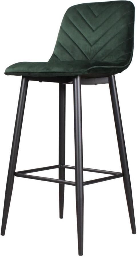 DS4U Gaby barkruk velvet 75 cm 2.0 groen