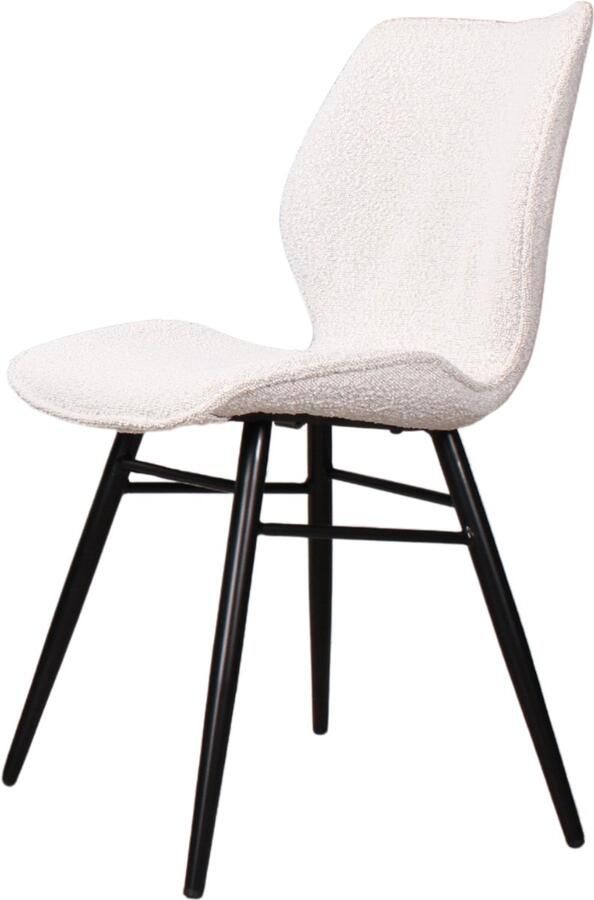 DS4U Tony eetkamerstoel bouclé ivoor