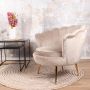 DS4U fauteuil Feliz stoel lounge stoel velvet velours fluweel met armleuning champagne - Thumbnail 2