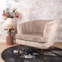 DS4U fauteuil Norah sofa velvet velours fluweel stof champagne goudkleurig onderstel met armleuning - Thumbnail 2