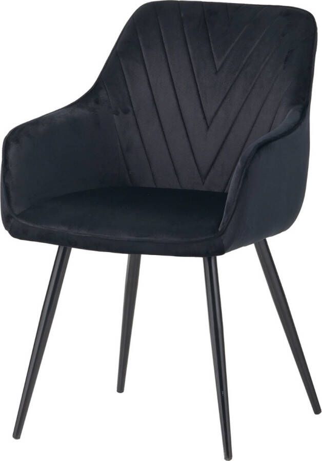 DS4U Gaby 2.0 armstoel velours zwart