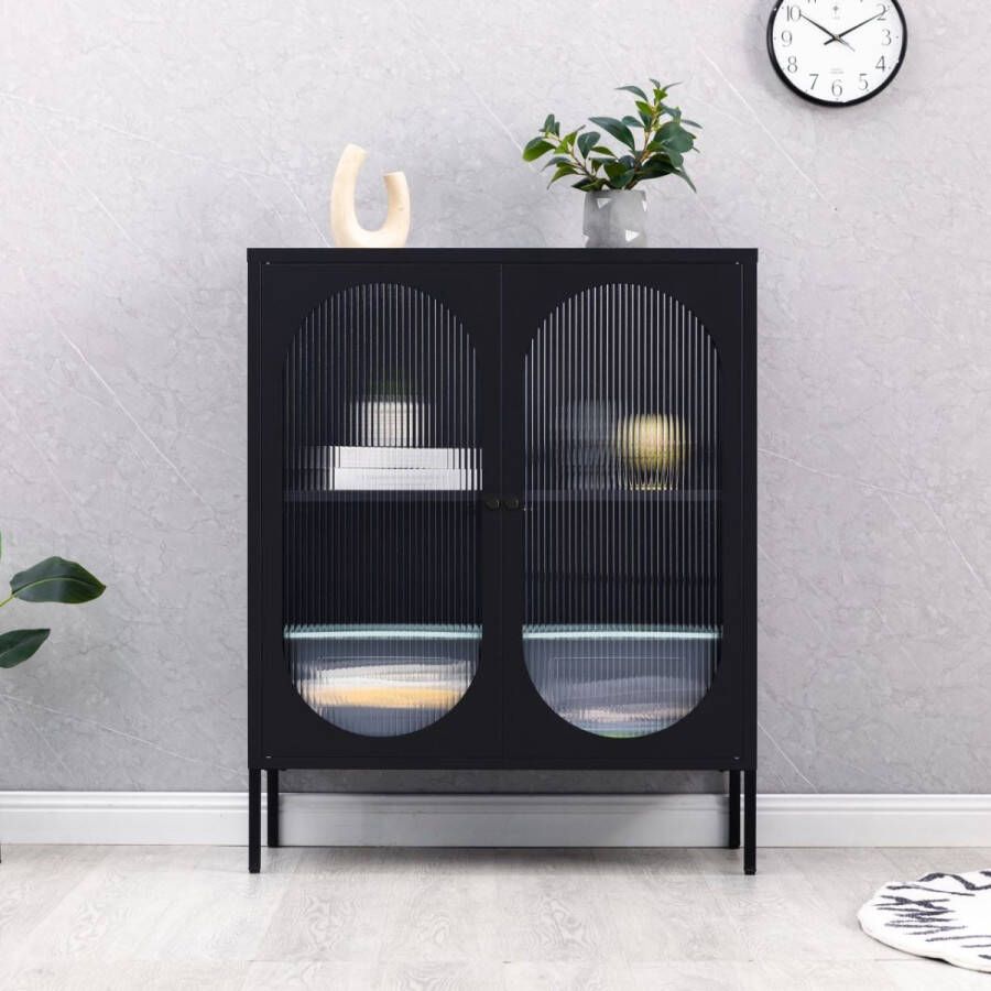 DS4U Next Level industriële metalen wandkast laag ovaal