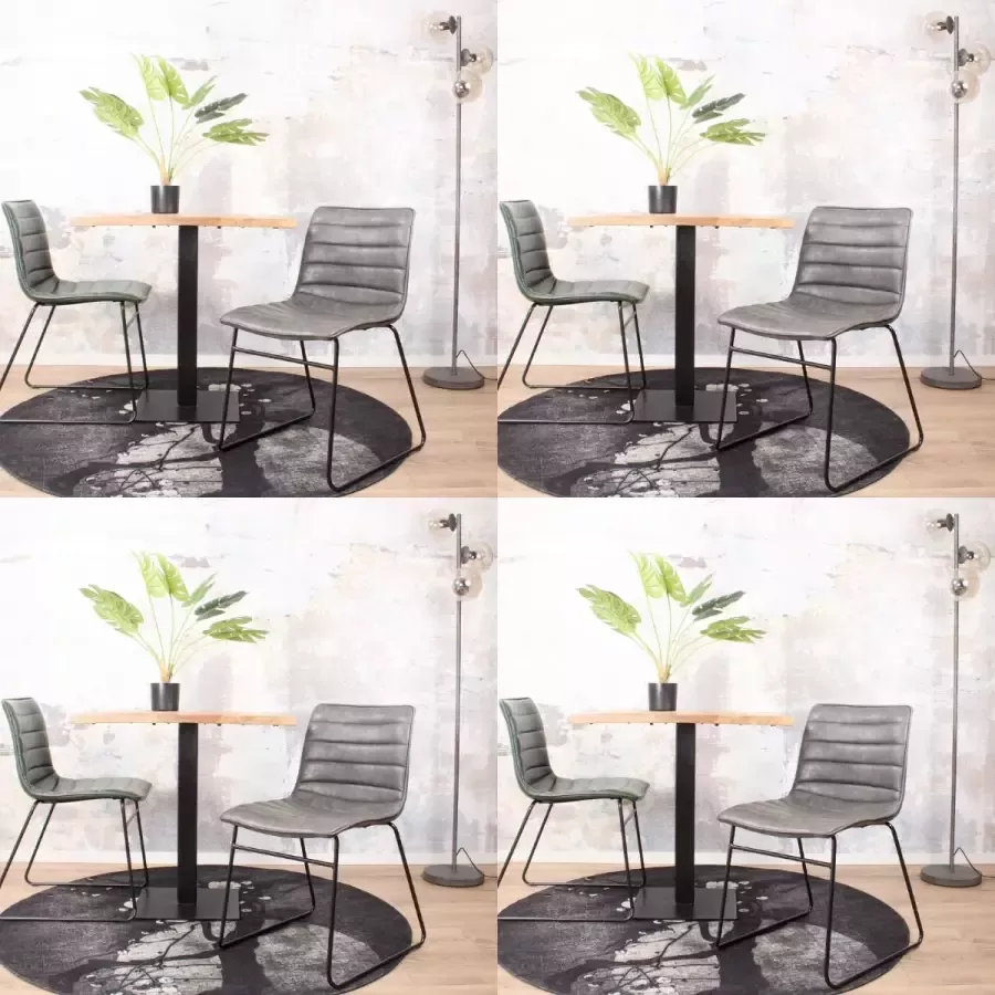 DS4U San Sebastian Eetkamerstoel Grijs set van 4