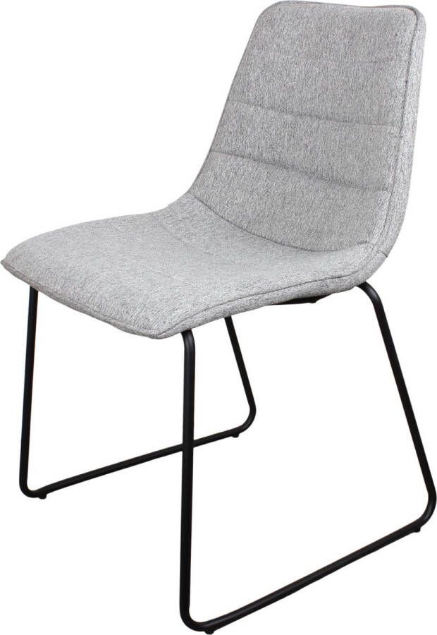 DS4U San Sebastian eetkamerstoel stoel industrieel stof zwart metaal grijs