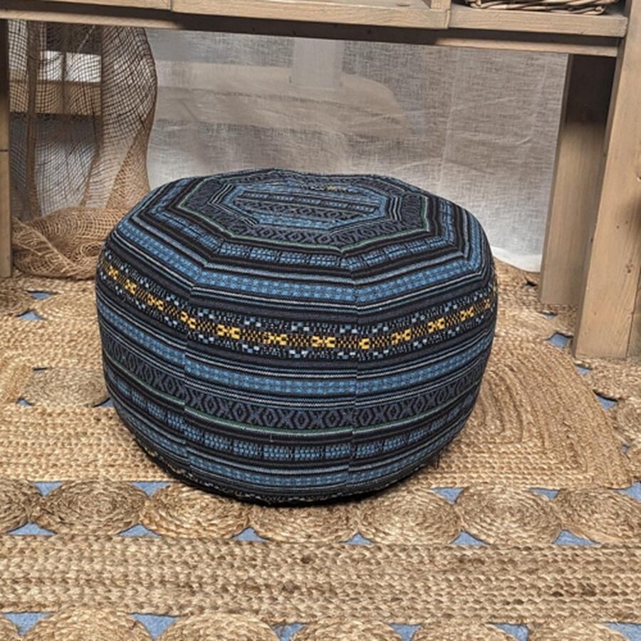 DSB Thaise Poef 'Sao Hai' – Ronde Handgemaakte Zitzak – Uniek Design voor Woonkamer of Meditatieruimte