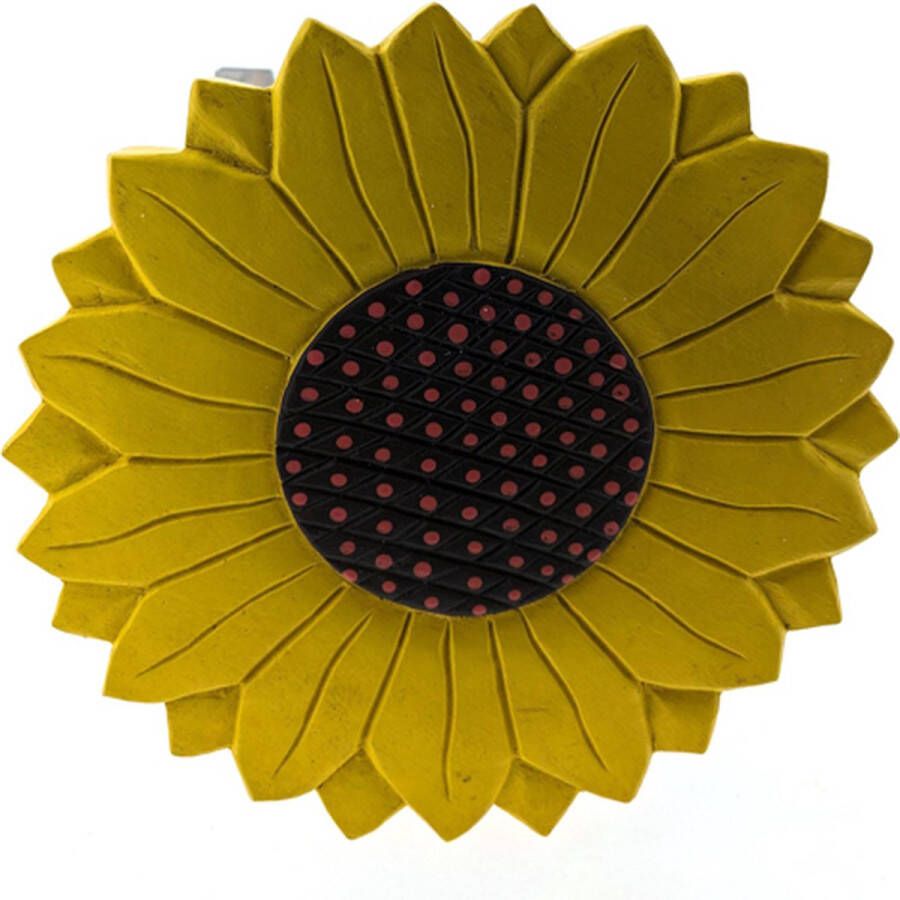 DSB Kinderkrukje zonnebloem Volledig handgemaakt en beschilderd Acaciahout 35 cm