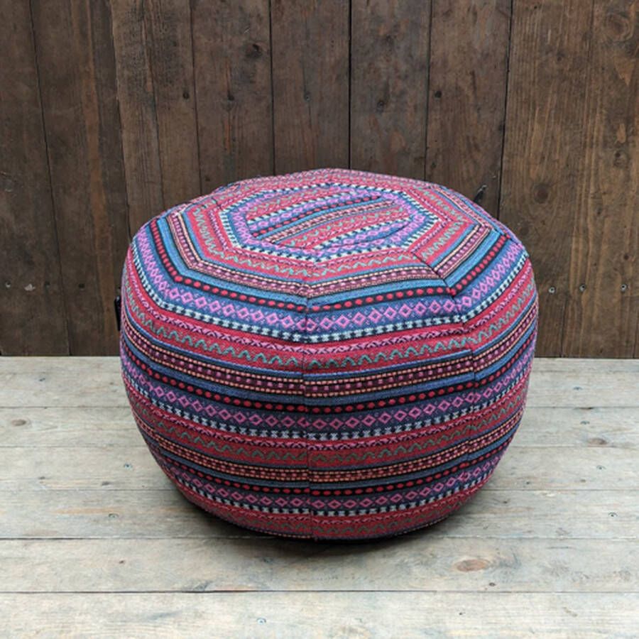 DSB Poef -Kantang- Zitzak Poef Rond Poef Kantang Handgemaakt Thaise poef