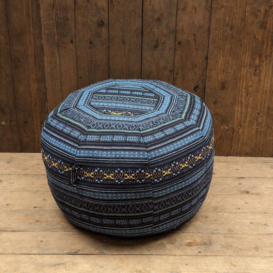 DSB Thaise Poef 'Sao Hai' – Ronde Handgemaakte Zitzak – Uniek Design voor Woonkamer of Meditatieruimte - Foto 3