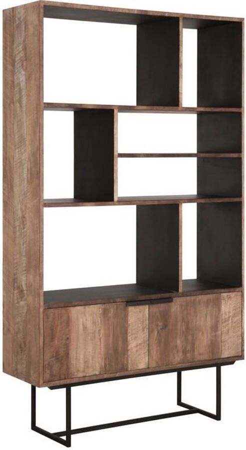 DTP Home Bookcase Odeon No.2 doors 7 open racks 210x120x40 cm recycled teakwood - Foto 1
