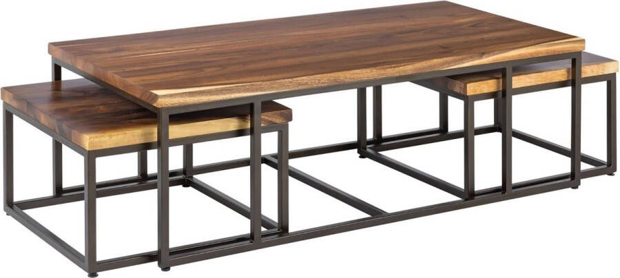 DTP Home Coffee table Flare set of 3 40x120x60 cm suar wood - Foto 2