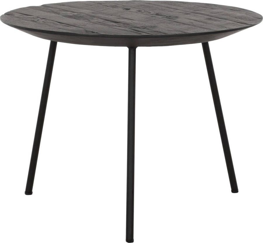 DTP Home Coffee table Jupiter medium BLACK 37xØ50 cm recycled teakwood - Foto 1