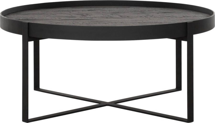 DTP Home Coffee table Pluto small BLACK 35xØ80 cm recycled teakwood - Foto 1