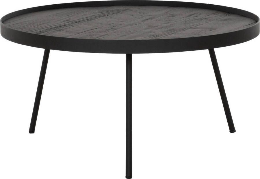 DTP Home Coffee table Saturnus large BLACK 30xØ60 cm recycled teakwood - Foto 1