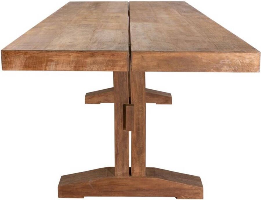 DTP Home Dining table Borgo rectangular 78x250x100 cm 8 cm top with split recycled teakwood