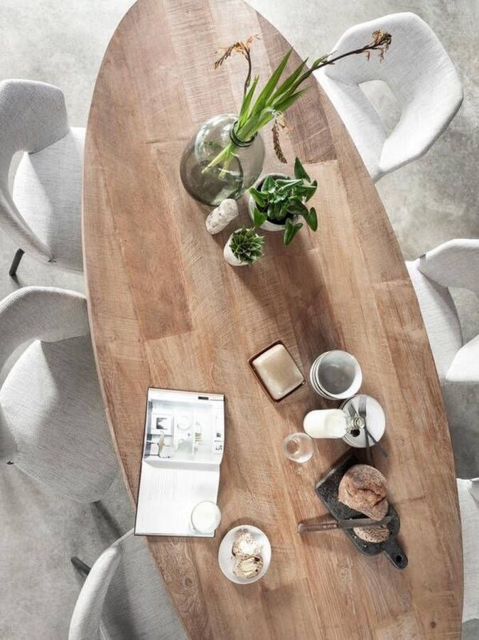 DTP Home Dining table Darwin oval 77x260x110 cm recycled teakwood