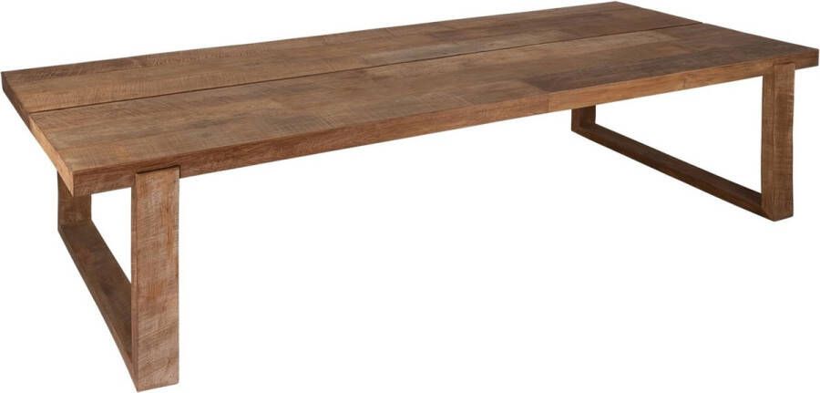 DTP Home Dining table Icon rectangular 78x280x100 cm 8 cm top with split recycled teakwood