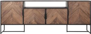 DTP Home Dresser Criss Cross No.3 4 doors open rack 75x200x40 cm mixed wood