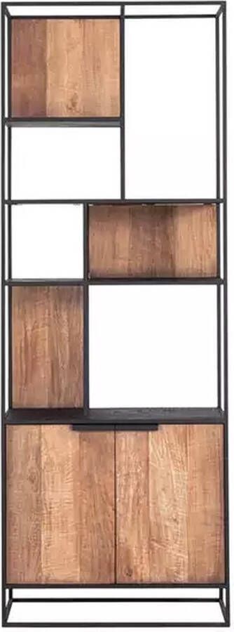 DTP Home DT Home TV wall element bookcase Cosmo 2 doors open racks 220x80x40 cm recycled teakwood - Foto 1