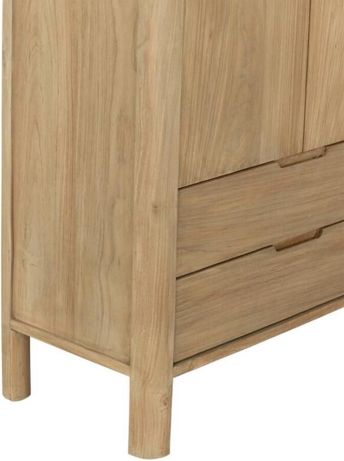 DTP Home Cupboard Forte 2 doors 2 drawers 190x80x40 cm teakwood natural
