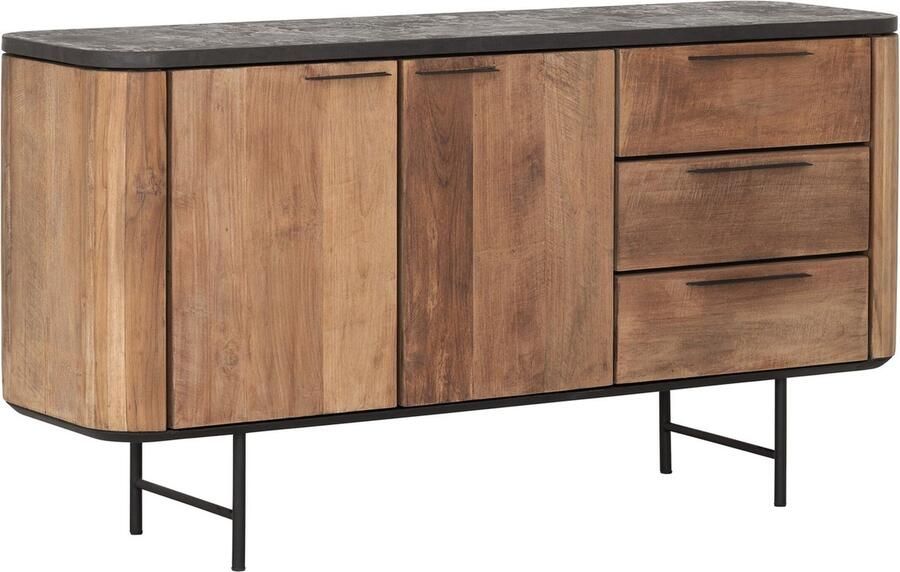 DTP Home Dresser Soho 2 doors 3 drawers 85x160x45 cm recycled teakwood and mortex