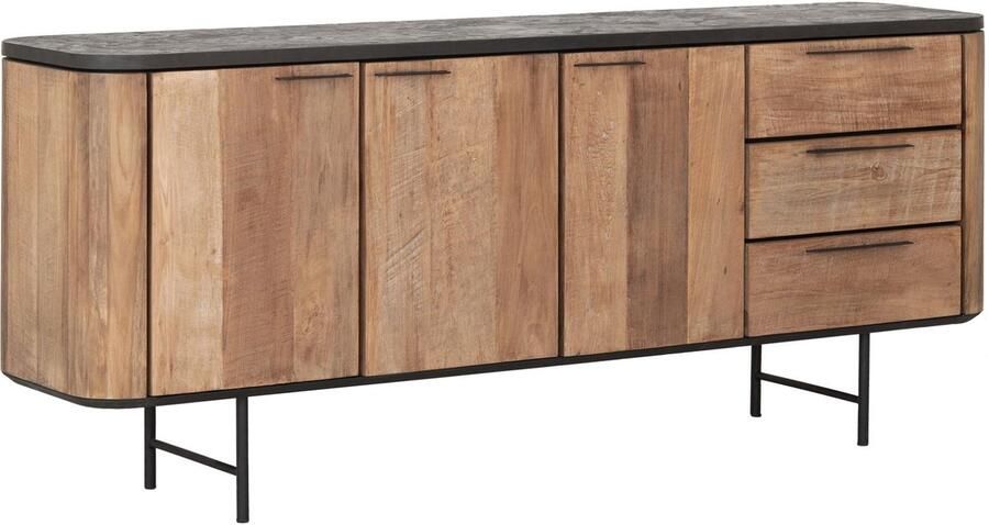 DTP Home Dresser Soho 3 doors 3 drawers 85x200x45 cm recycled teakwood and mortex