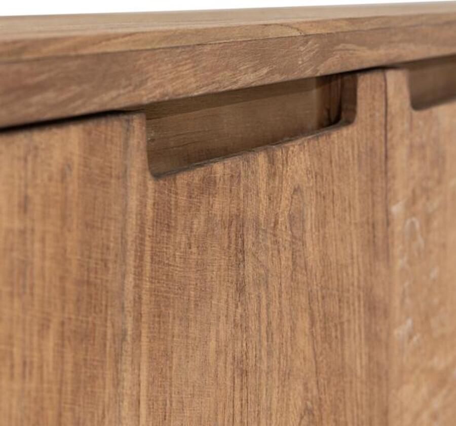 DTP Home Hanging TV stand Bliss No.2 medium 3 doors 2 open racks 30x170x35 cm TEAKWOOD top