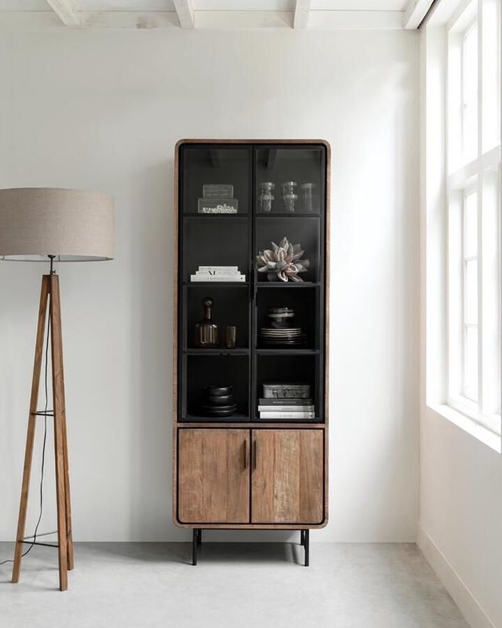 DTP Home Showcase Evo 2x2 doors 220x80x40 cm recycled teakwood