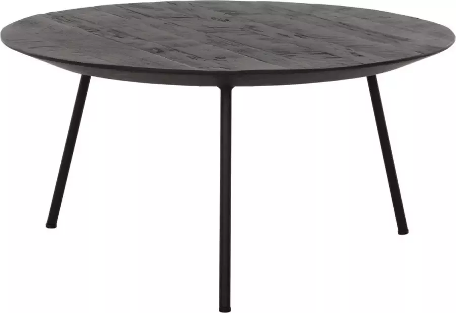 DTP Home Coffee table Jupiter large BLACK 30xØ60 cm recycled teakwood - Foto 1