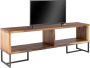DTP Home TV stand Flare medium 2 open racks (Knock Down leg) 55x160x35 cm suar wood - Thumbnail 2