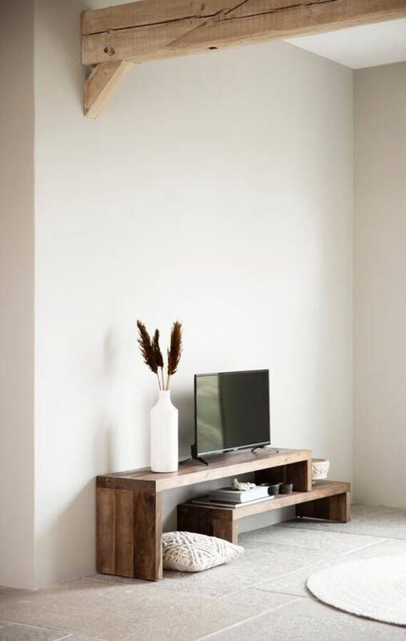DTP Home TV stand Timber 2 shelves extendable 45x150x35 cm mixed wood - Foto 2