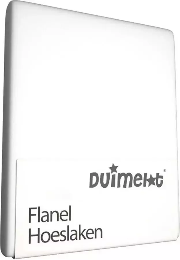Duimelot 100% Luxe Kinder Flanel Hoeslaken Ledikant (60x10 cm) Wit